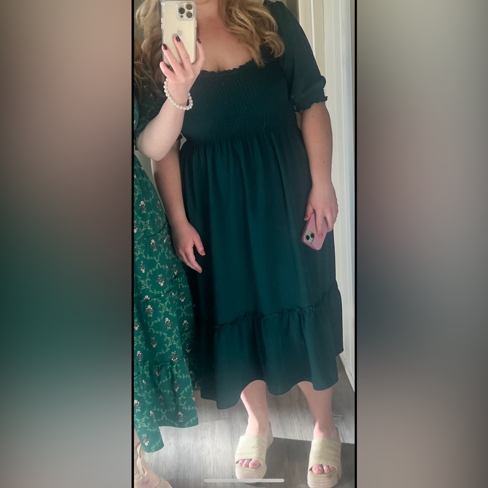 Hill House Green Midi Dress - Picture 2 of 5